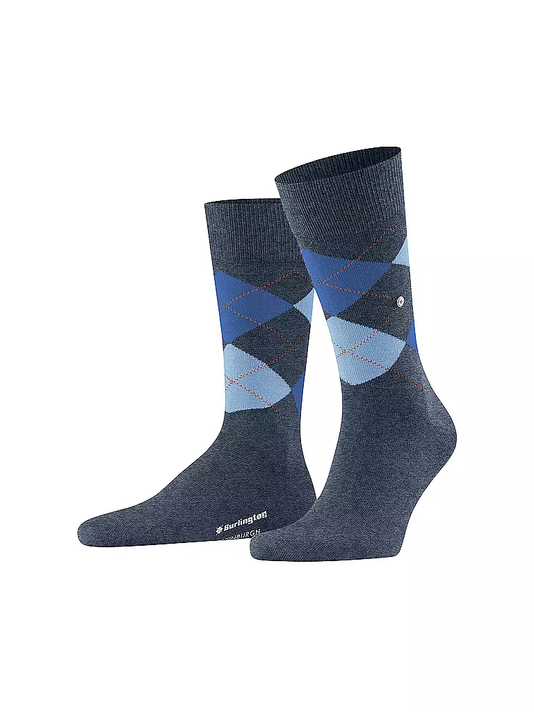 BURLINGTON | Calzini da uomo EDINBURGH 40-46 blu scuro mel | Blu