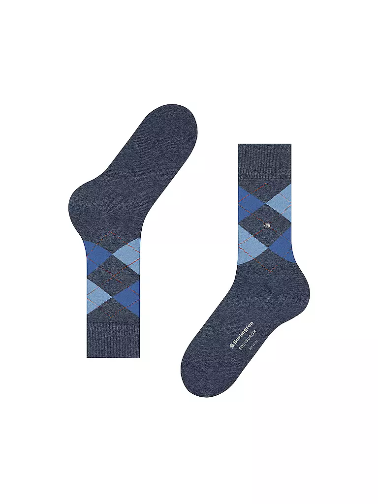 BURLINGTON | Calzini da uomo EDINBURGH 40-46 blu scuro mel | Blu