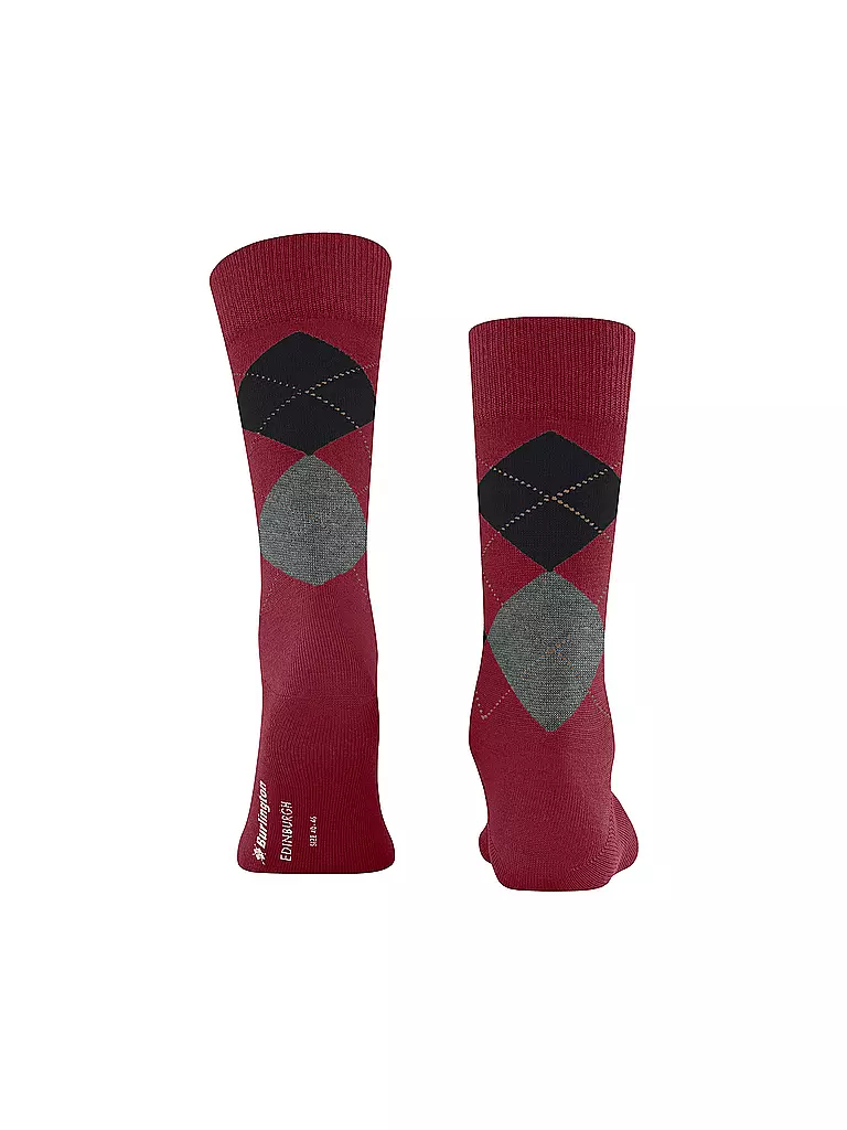 BURLINGTON | Calzini da uomo EDINBURGH 40-46 cranberry | 