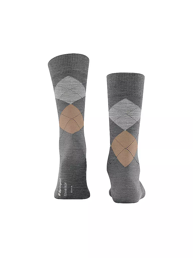 BURLINGTON | Calzini da uomo EDINBURGH 40-46 grigio scuro | Grigio