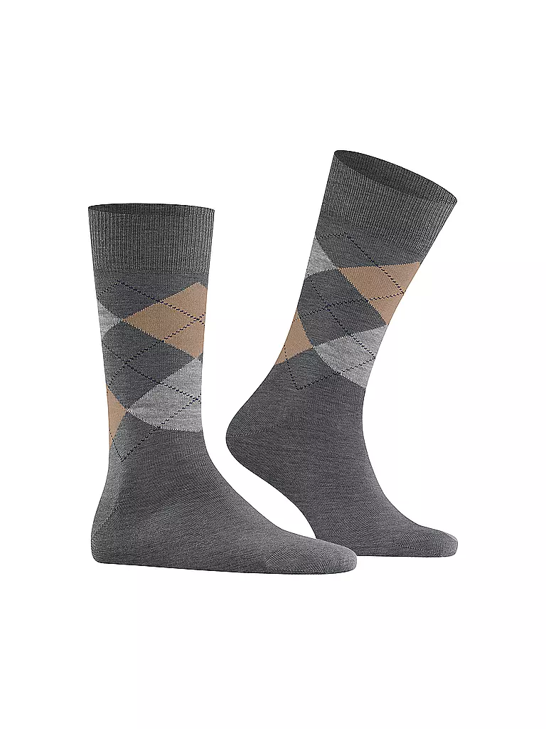 BURLINGTON | Calzini da uomo EDINBURGH 40-46 grigio scuro | Grigio