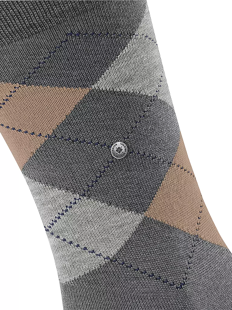 BURLINGTON | Calzini da uomo EDINBURGH 40-46 grigio scuro | Grigio
