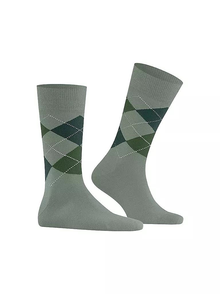 BURLINGTON | Calzini da uomo EDINBURGH 40-46 salvia | Verde chiaro