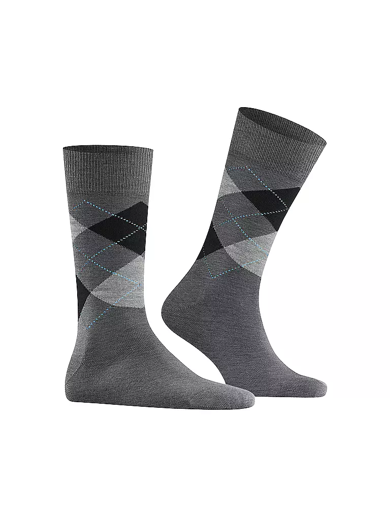BURLINGTON | Calzini da uomo EDINBURGH asfalto mel | Grigio