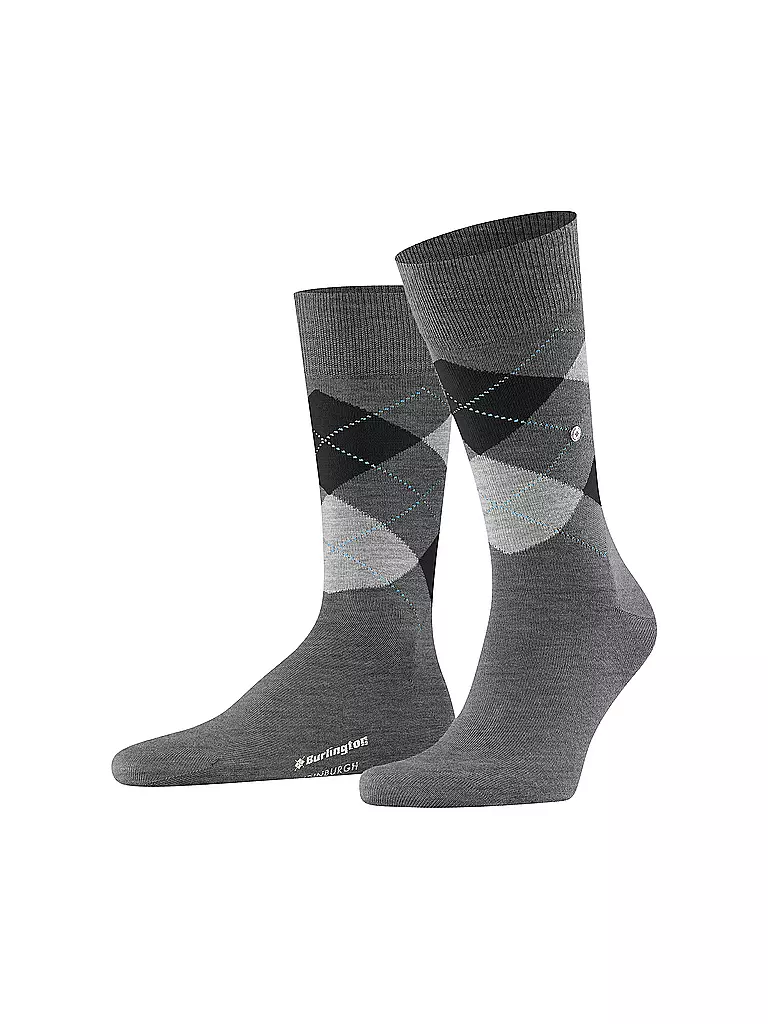 BURLINGTON | Calzini da uomo EDINBURGH asfalto mel | Grigio