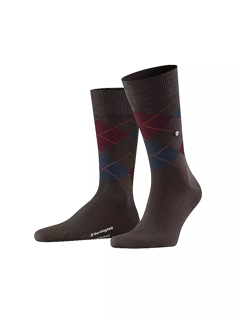 BURLINGTON | Calzini da uomo EDINBURGH marrone scuro | Marrone