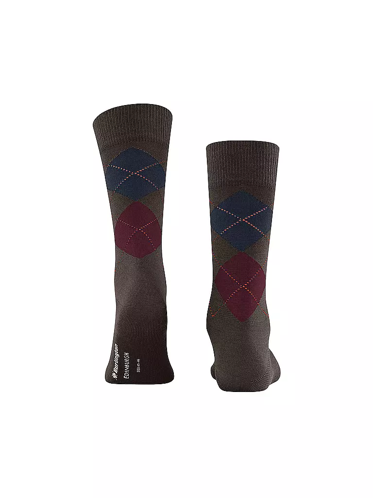 BURLINGTON | Calzini da uomo EDINBURGH marrone scuro | 