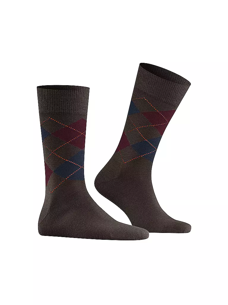 BURLINGTON | Calzini da uomo EDINBURGH marrone scuro | 