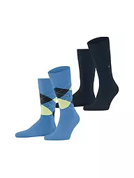 BURLINGTON | Calzini da uomo EVERYDAY, confezione da 2, taglia 40-46, antracite mel. | Blu