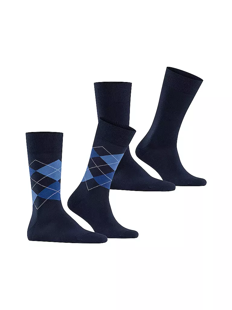 BURLINGTON | Calzini da uomo EVERYDAY, confezione da 2, taglia 40-46, blu navy |