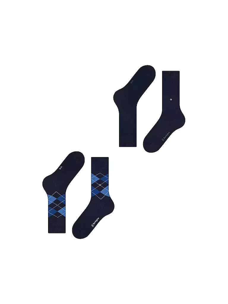 BURLINGTON | Calzini da uomo EVERYDAY, confezione da 2, taglia 40-46, blu navy |