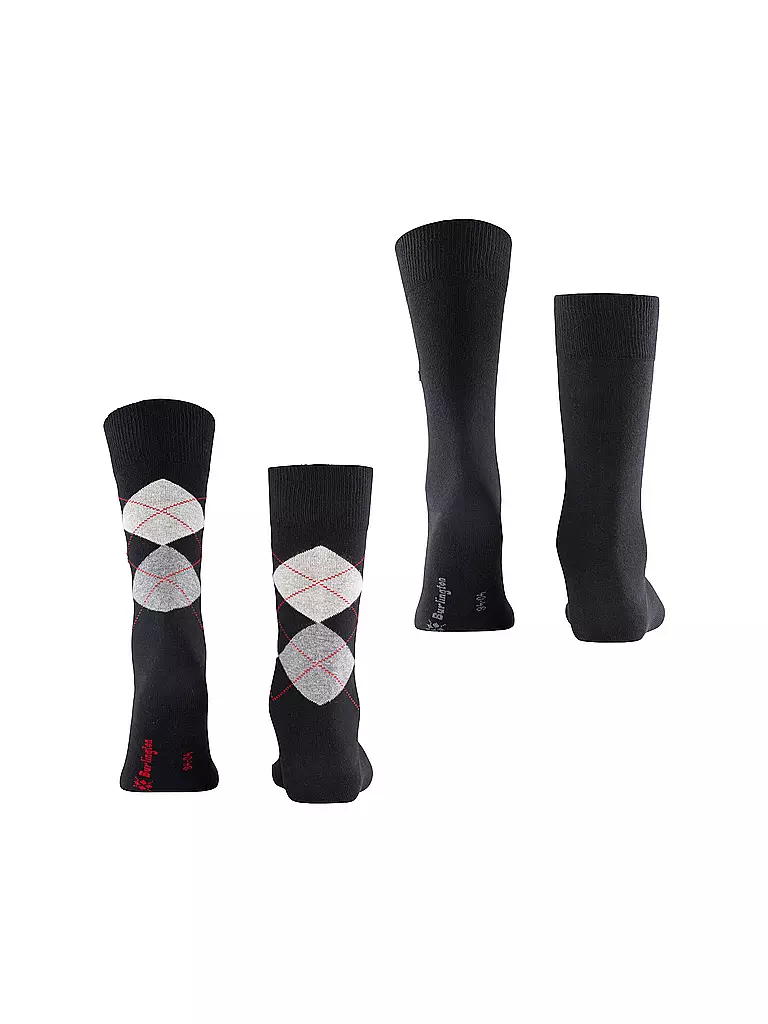 BURLINGTON | Calzini da uomo EVERYDAY, confezione da 2, taglia 40-46, nero |