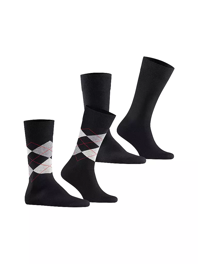 BURLINGTON | Calzini da uomo EVERYDAY, confezione da 2, taglia 40-46, nero |