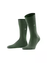 BURLINGTON | Herren Socken LEEDS 40-46 brown mel | Verde scuro
