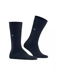 BURLINGTON | Herren Socken LEEDS 40-46 brown mel | Blu scuro