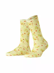 BURLINGTON | Socken FLORAL ROMANCE 36-41 sesame | Verde chiaro