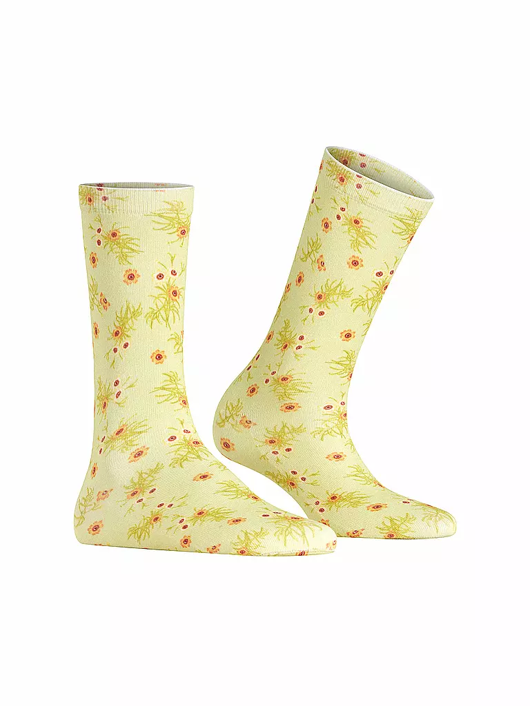 BURLINGTON | Calzini FLORAL ROMANCE 36-41 lemon | 