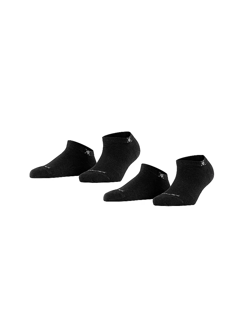 BURLINGTON | Calzini sneaker da donna confezione da 2 EVERYDAY 36-41 nero |