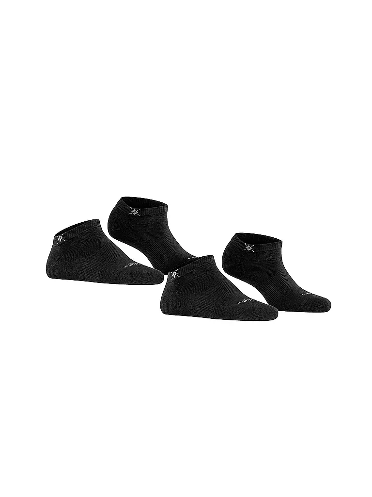 BURLINGTON | Calzini sneaker da donna confezione da 2 EVERYDAY 36-41 nero |