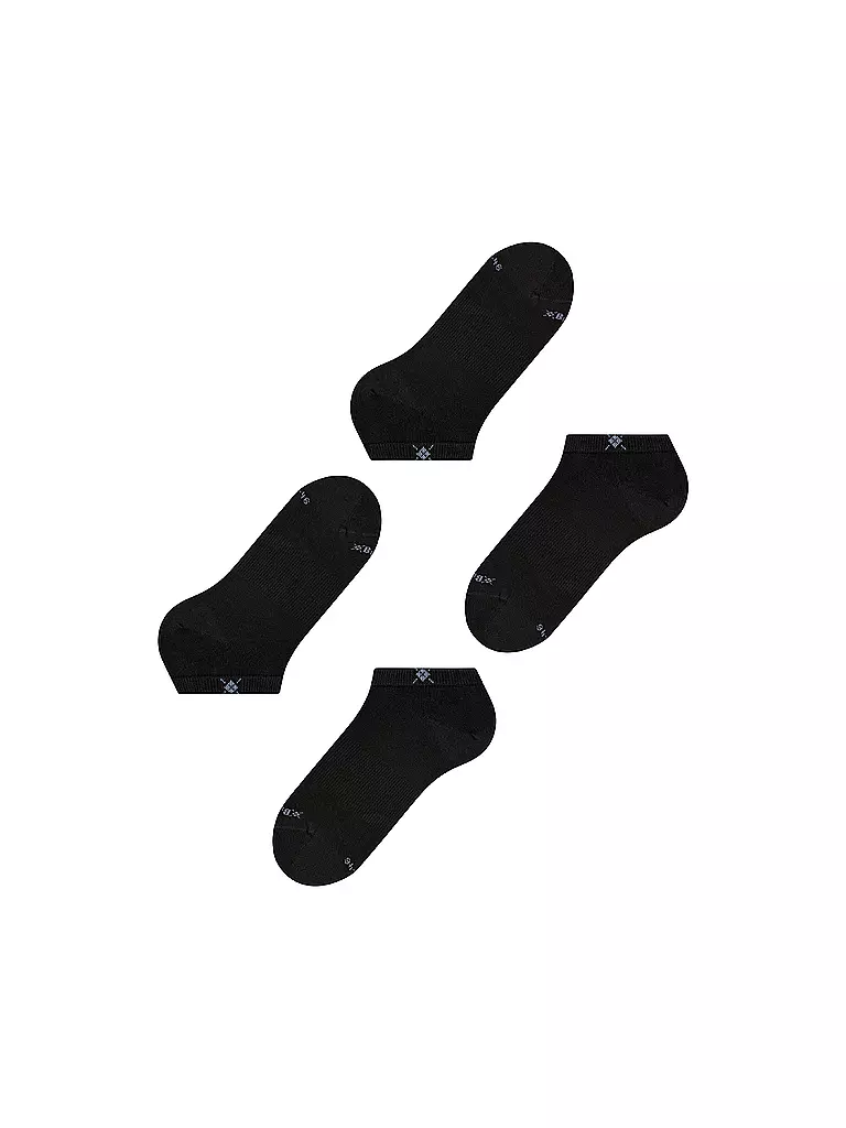 BURLINGTON | Calzini sneaker da uomo EVERYDAY, confezione da 2, 40-46, nero | 