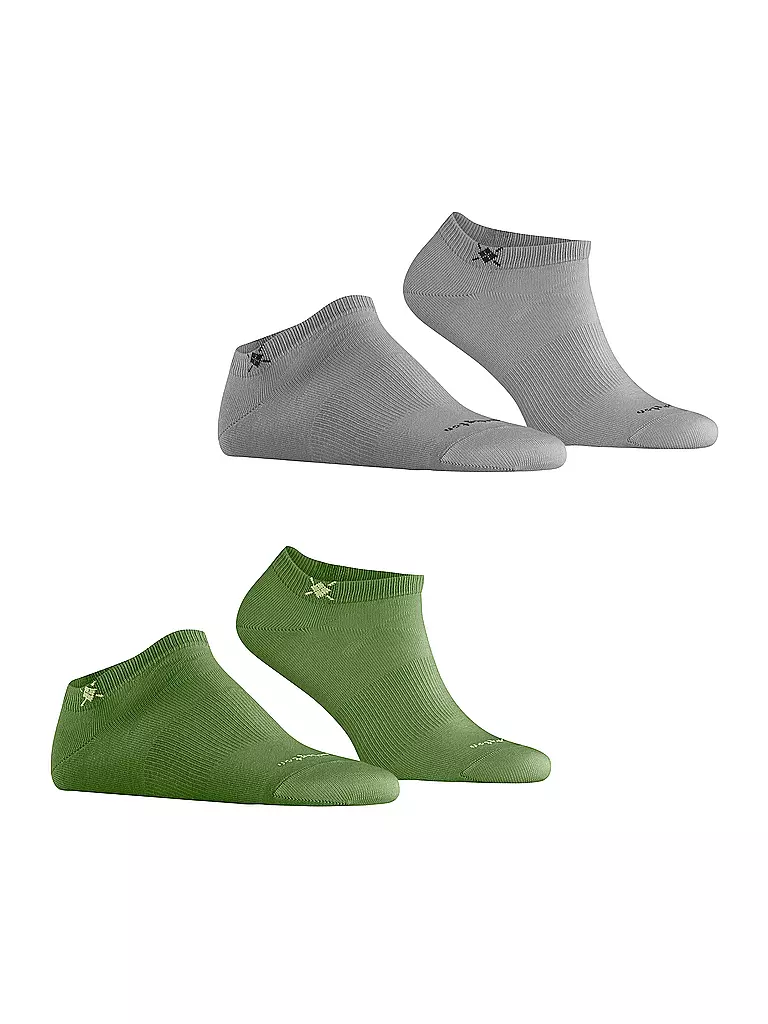 BURLINGTON | Calzini sneaker da uomo EVERYDAY, confezione da 2, taglia 40-46, motivo palma | Oliva