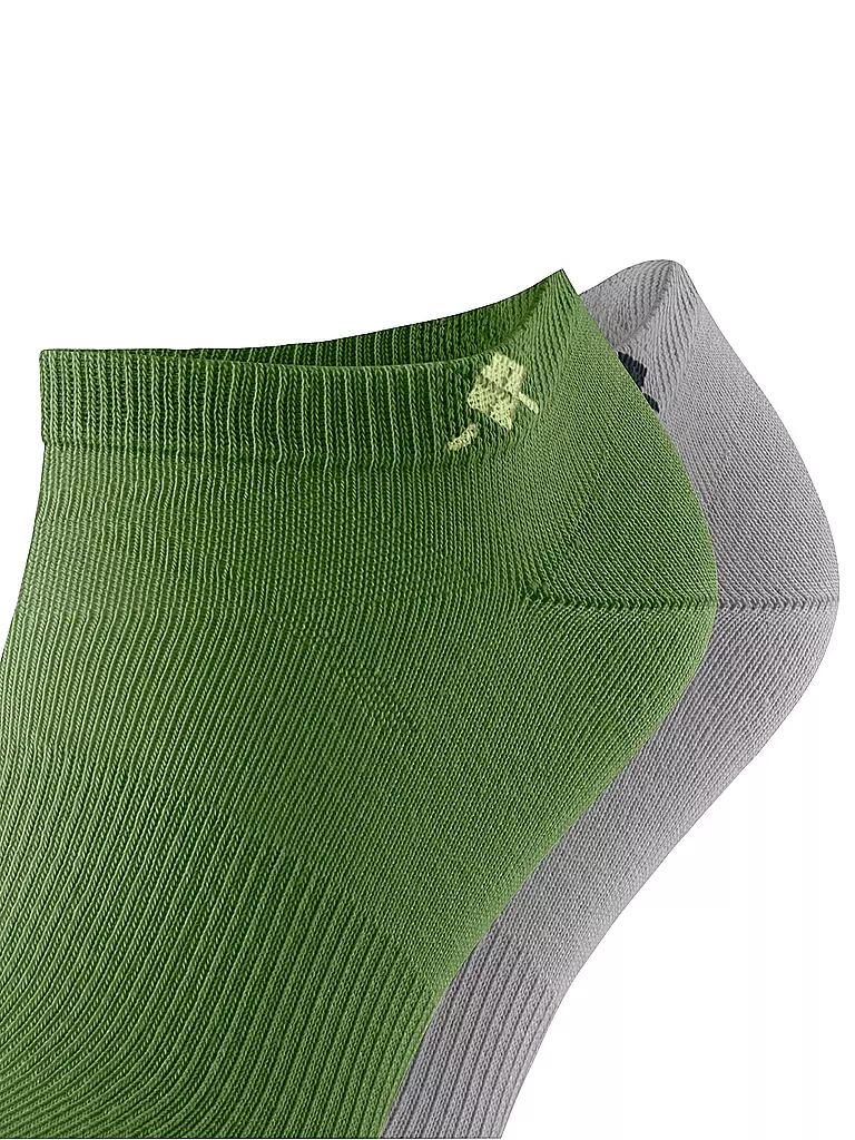 BURLINGTON | Calzini sneaker da uomo EVERYDAY, confezione da 2, taglia 40-46, motivo palma | Oliva