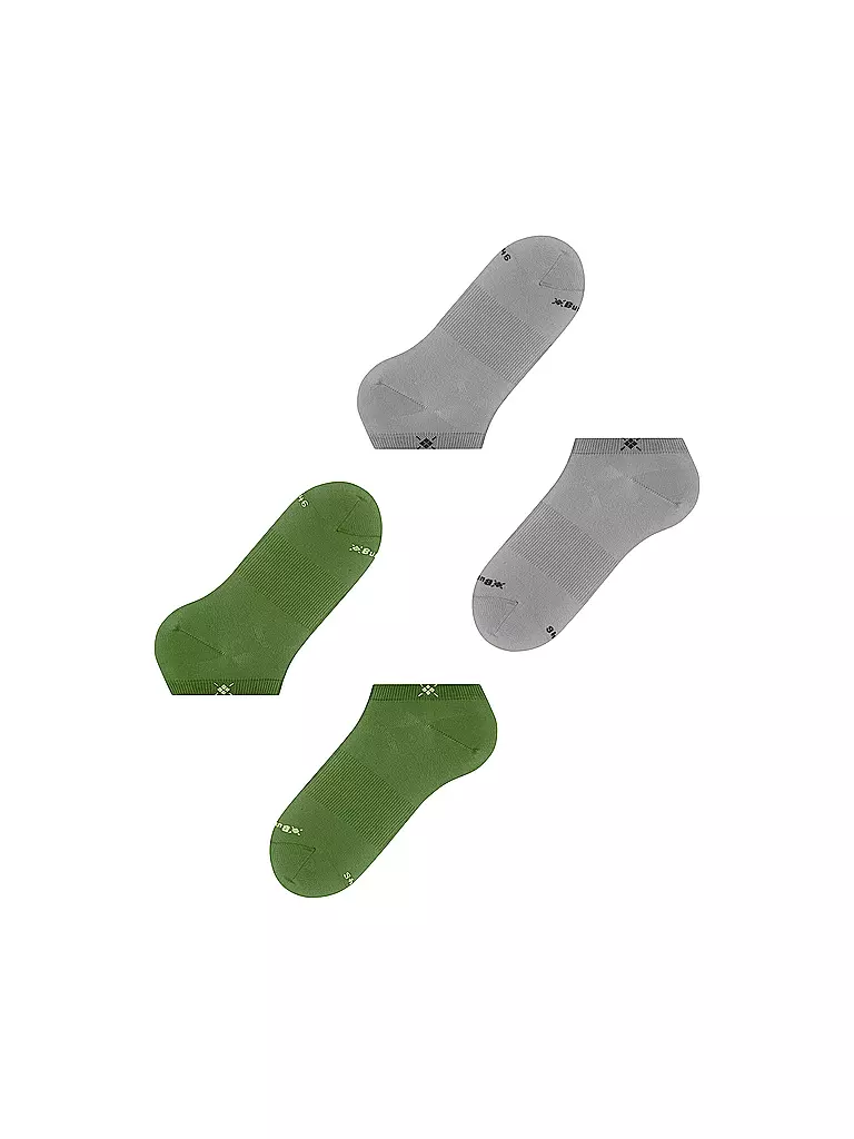 BURLINGTON | Calzini sneaker da uomo EVERYDAY, confezione da 2, taglia 40-46, motivo palma | Oliva