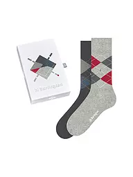 BURLINGTON | Confezione regalo da 2 paia di calzini da uomo taglia 40-46 assortiti | Grigio