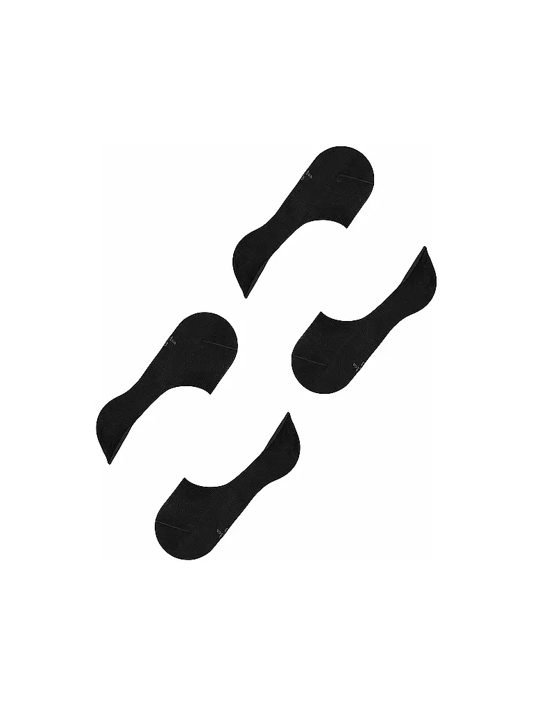 BURLINGTON | Damen Füsslinge EVERYDAY 2-er Pkg black | Nero