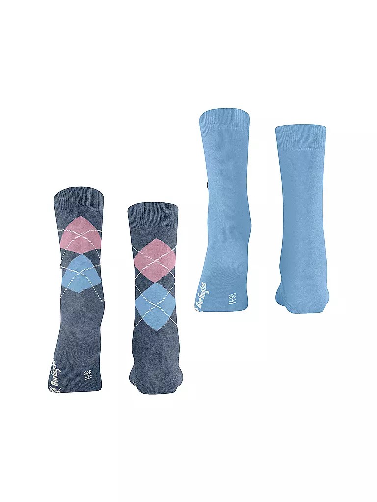 BURLINGTON | Damen Socken EVERYDAY 2-er Pkg 36-41  denim mel | Blu
