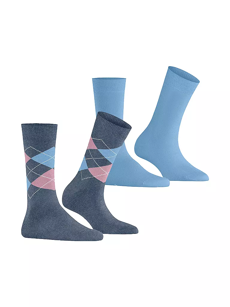 BURLINGTON | Damen Socken EVERYDAY 2-er Pkg 36-41  denim mel | Blu