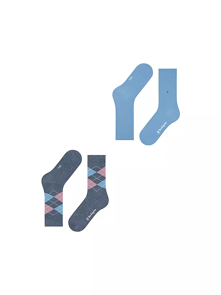BURLINGTON | Damen Socken EVERYDAY 2-er Pkg 36-41  denim mel | Blu
