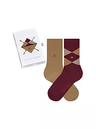 BURLINGTON | Damen Socken Geschenkebox 2er Pkg 36-41 EVERYDAY X-MAS BOX sortiment | Rosso scuro