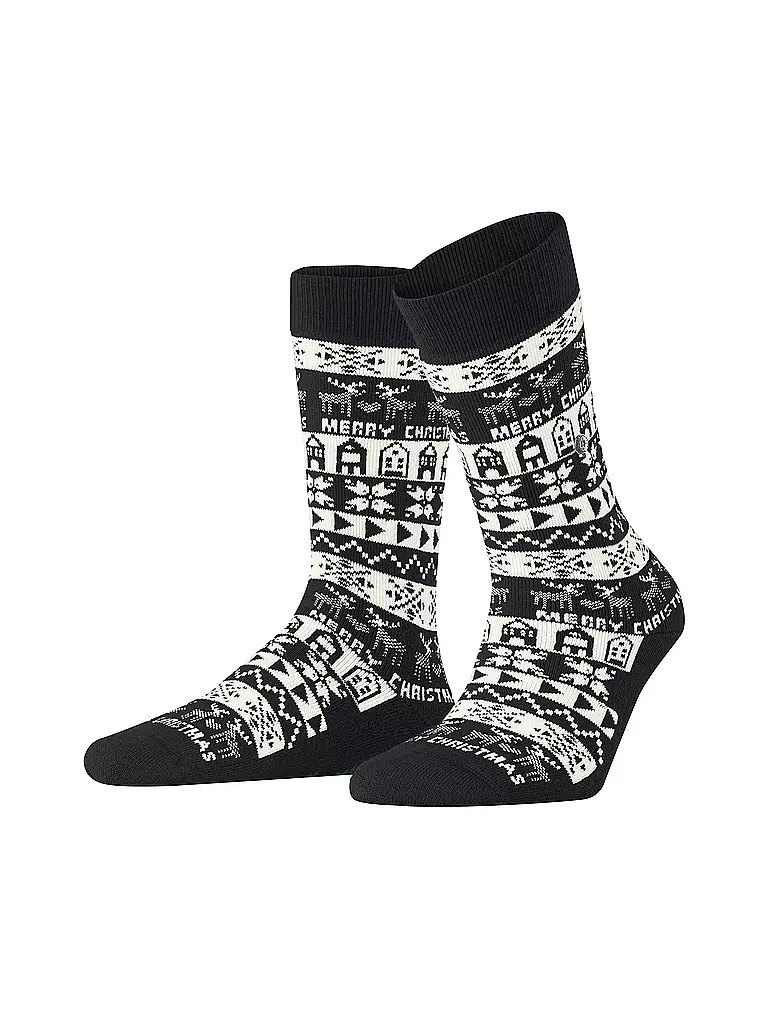 BURLINGTON | Damen Socken MERRY CHRISTMAS 36-41 black | Nero