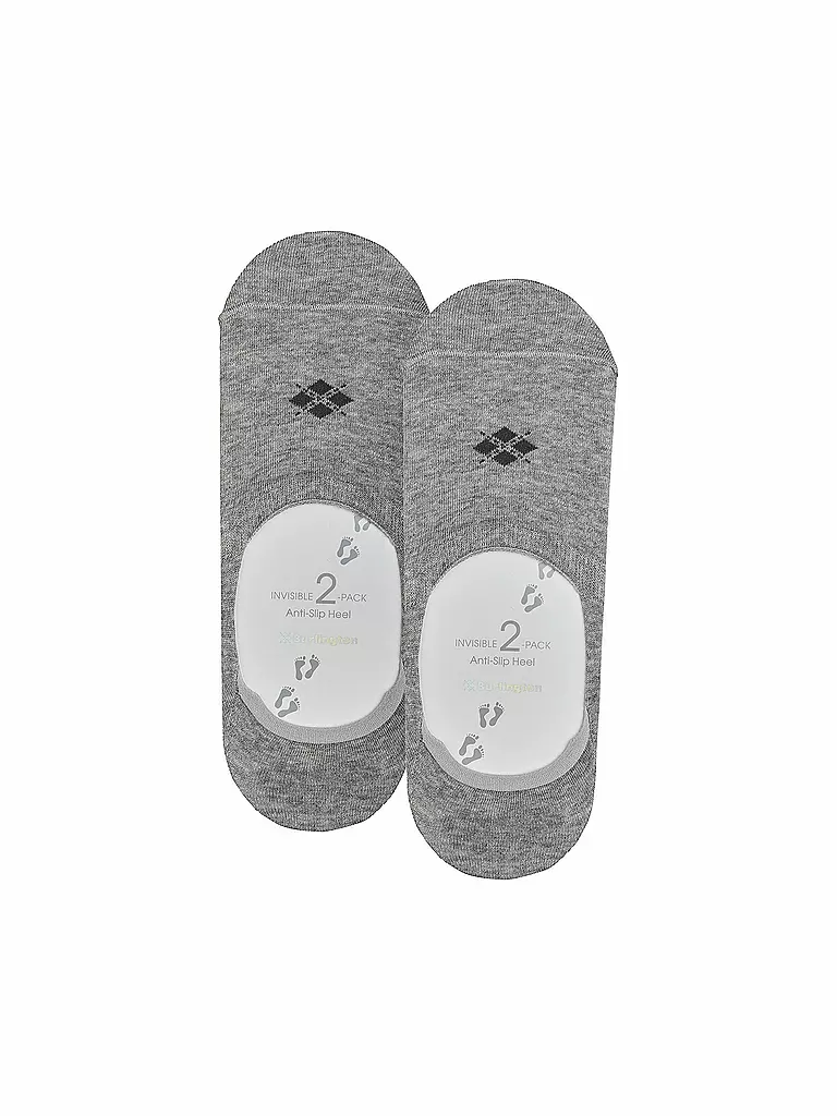 BURLINGTON | Füsslinge da uomo EVERYDAY, confezione da 2, grigio chiaro | 