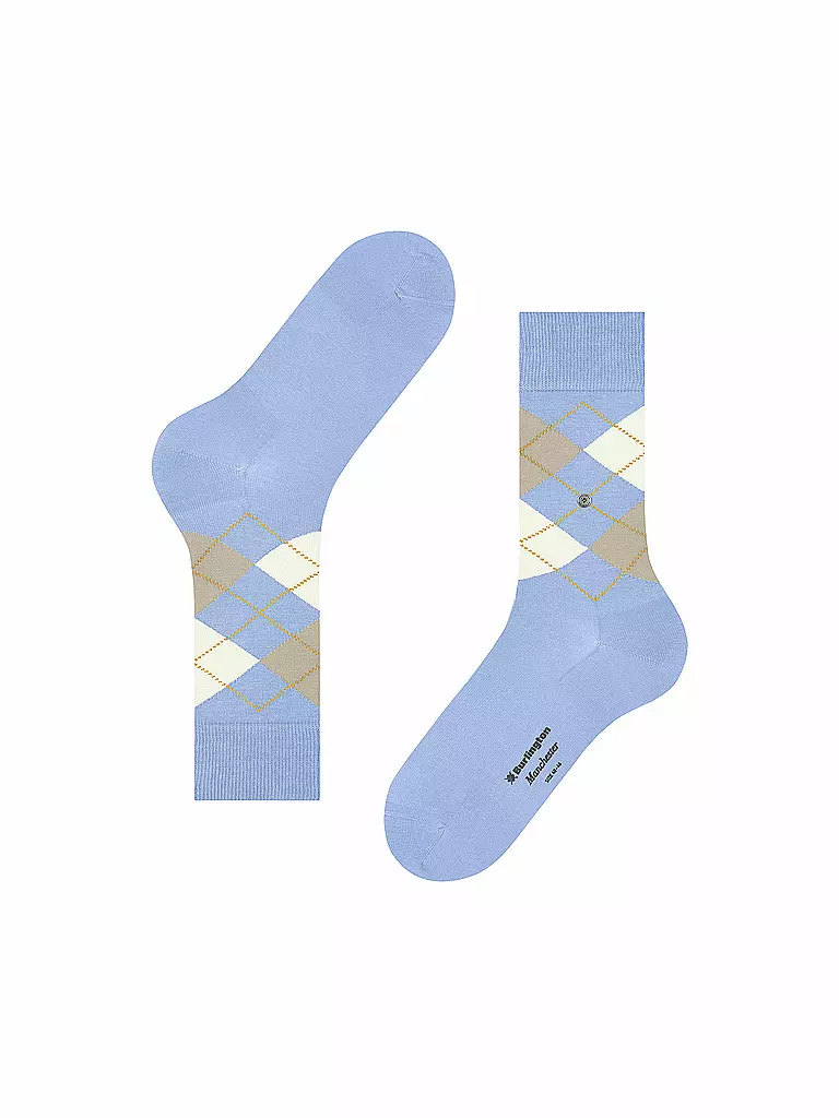 BURLINGTON | Herren Socken 40-46 MANCHESTER sky blue | Blu