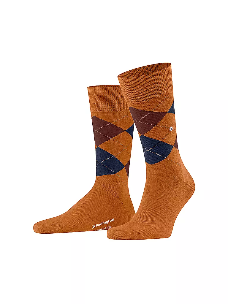 BURLINGTON | Herren Socken EDINBURGH blush | Arancione