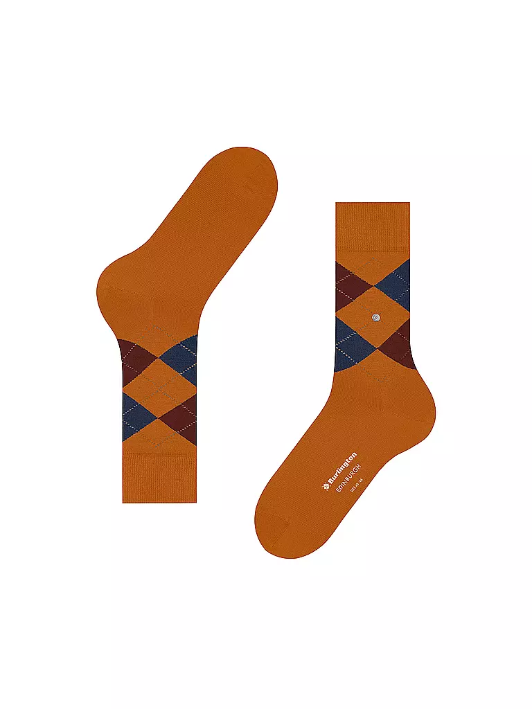 BURLINGTON | Herren Socken EDINBURGH blush | Arancione