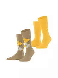 BURLINGTON | Calzini da uomo EVERYDAY, confezione da 2, taglia 40-46, antracite mel. | Beige