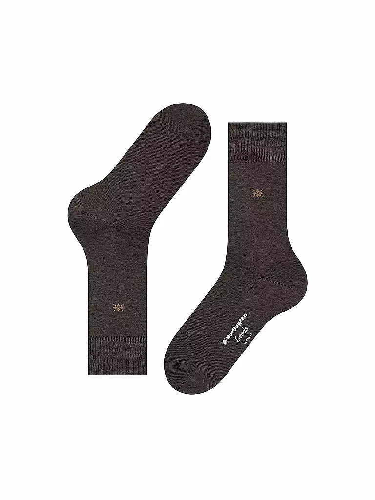 BURLINGTON | Herren Socken LEEDS 40-46 brown mel | Marrone