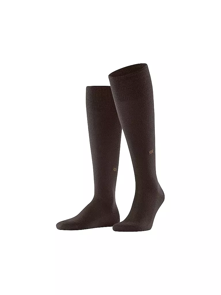 BURLINGTON | Kniestrümpfe LEEDS 40-46 dark brown da uomo | Marrone