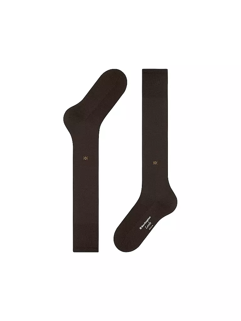 BURLINGTON | Kniestrümpfe LEEDS 40-46 dark brown da uomo | 