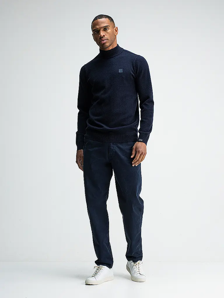 BUTCHER OF BLUE | Pullover CLIFDEN MOCK | Blu scuro