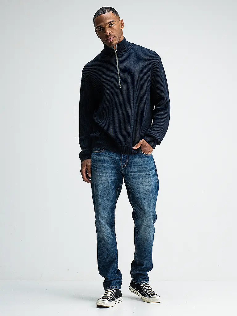 BUTCHER OF BLUE | Pullover Troyer GALWAY | Blu scuro