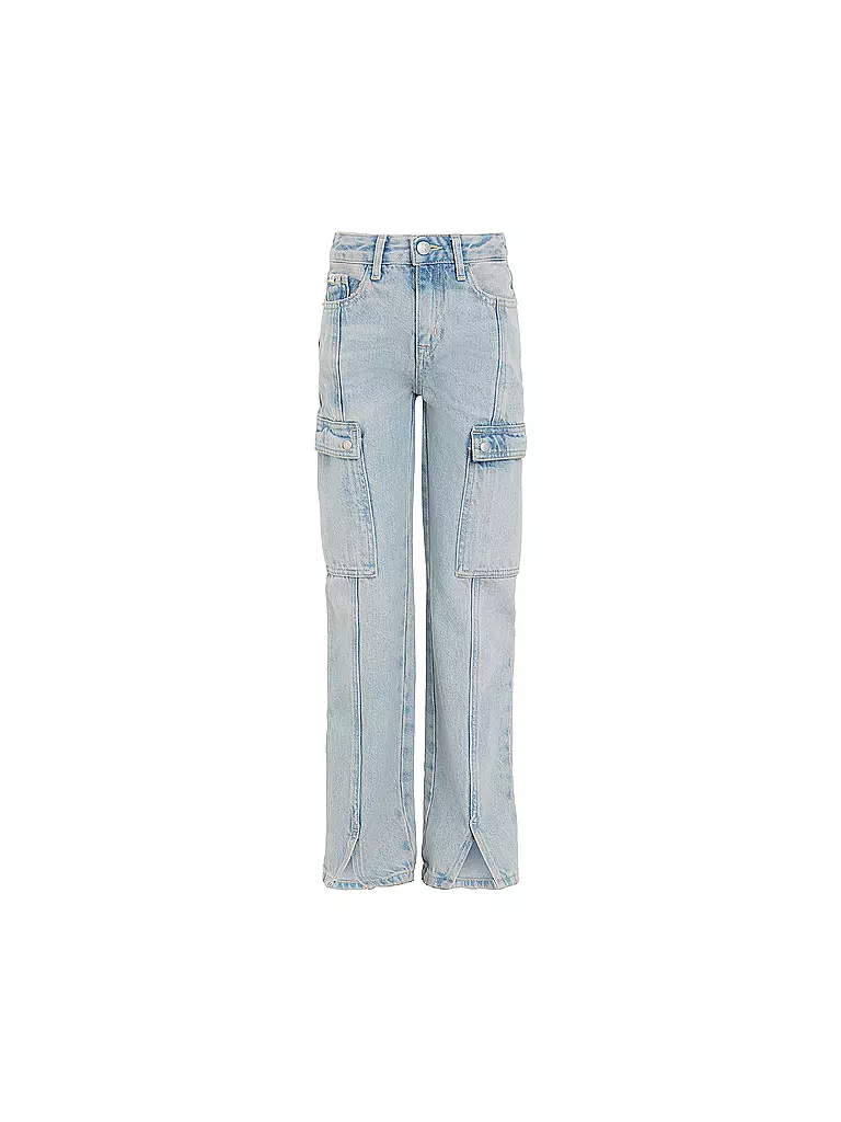 CALVIN KLEIN JEANS | Mädchen Cargohose  | Blu chiaro