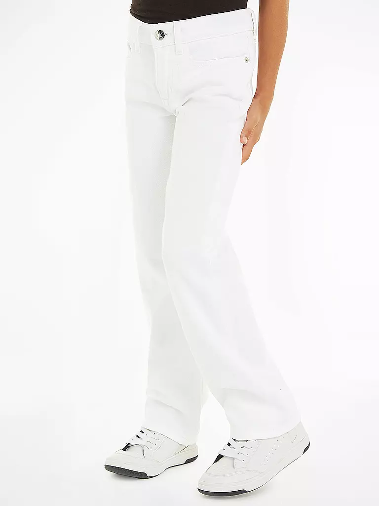 CALVIN KLEIN JEANS | Mädchen Jeans Straight Fit  | Bianco
