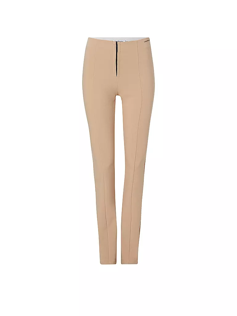 CALVIN KLEIN JEANS | Pantaloni a vita alta slim fit | Beige