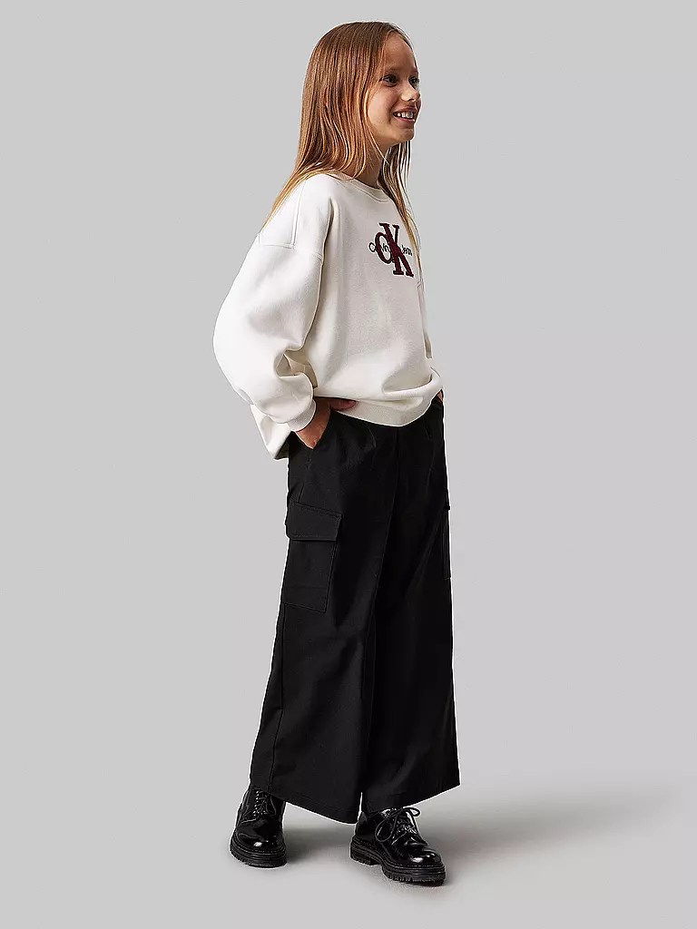 CALVIN KLEIN JEANS | Pantaloni cargo da ragazza | Nero