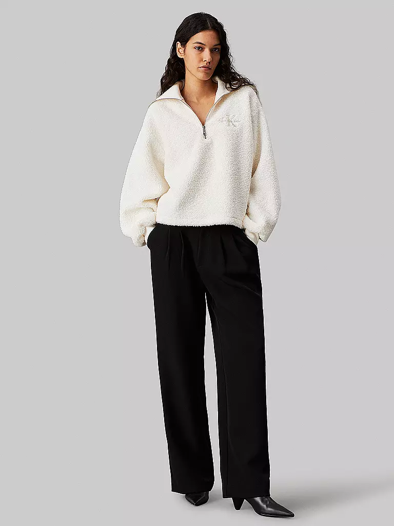 CALVIN KLEIN JEANS | Sweater in Felloptik | Crema