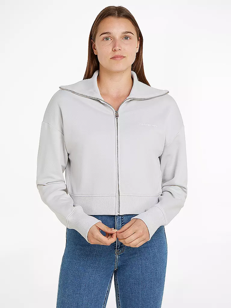 CALVIN KLEIN JEANS | Sweatjacke  | Grigio chiaro